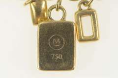 18K Yellow Gold 0.60 Ctw Movado Diamond Square Fringe Chain Necklace
