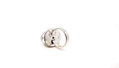 Oval Opalesque White Stone In Tibetan Silver
