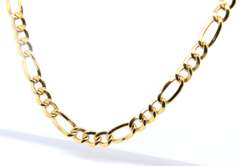 Fantastic Yellow Gold Figaro Chain Necklace