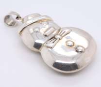 Sterling Silver Snowman Pendant