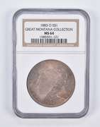 MS64 1883-O Morgan Silver Dollar Great Montana Rainbow Toned NGC