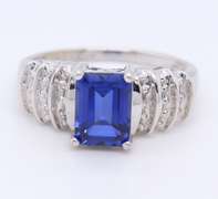 Dreamy White Gold Blue Spinel Ring
