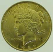 1922 Peace Silver Dollar $1 US Coin