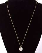 Beautiful Heart Pearl Pendant Necklace in 14K Yellow Gold