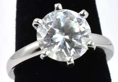 Sterling Silver Solitaire CZ Ring
