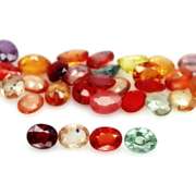 7.40ct heated only Autumn leaves Sapphire set