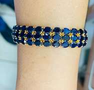 14kt Yellow Gold & Blue Sapphire Bracelet- 43.0 Carats!