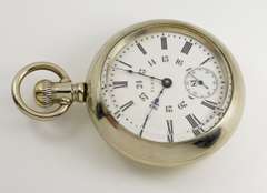 Handsome Elgin c. 1900 Pocket Watch in Nickel