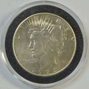 Choice BU 1926-S Peace Silver Dollar in custom holder
