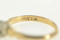 14K Yellow Gold Vintage 1950's NOS 4.0mm Engagement Setting Ring