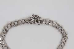 925 Sterling Silver Double Circle Bracelet