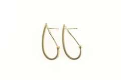 14K Yellow Gold 1.00 Ctw VVS Baguette Diamond Oval Hoop Earrings