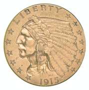 1915 $2.50 Indian Head Gold Quarter Eagle