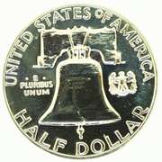 1961 Benjamin Franklin Half Dollar 50C US Coin