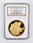 PF70 UCAM 2008-P Australia $200 Gold Koala NGC 2 Oz
