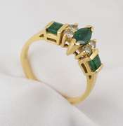 Attractive Emerald and Diamond Ring