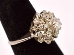 Incredible Cluster Diamond Ring in 14K White Gold