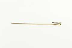 14K Yellow Gold Diamond Horse Shoe Lucky Good Luck Stick Pin