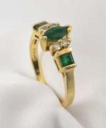 Attractive Emerald and Diamond Ring