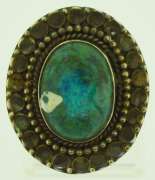 Sterling Silver Green Quartz Ring