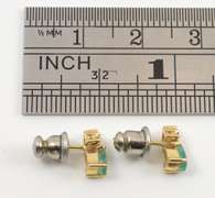 Lovely Pear Shaped Emerald Earrings