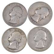 Lot Of 4 1932-D Washington Quarters