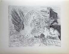 PABLO PICASSO, FOUR CHILDREN VIEWING A MONSTER