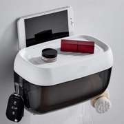 Wall Mounted Toilet Paper Dispenser Cream Storage