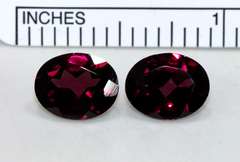 Juicy Natural Rhodolite Pair