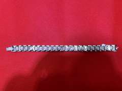 MENS 14K WHITE GOLD BRACELET WITH 4.50 CARATS DIAMONDS