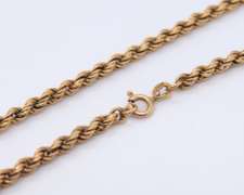 Popular Yellow Gold Rope Chain Necklace