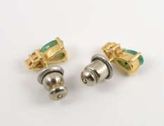 Lovely Pear Shaped Emerald Earrings
