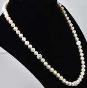 Elastic Faux Pearl Set With Silver Accents
