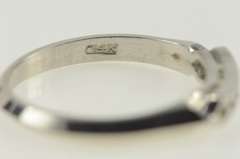 14K White Gold Vintage NOS 1950's Wedding Band Setting Ring