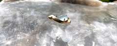 Pear Cut 2 Ct. Cabochon Aquamarine Diamond Pendant
