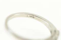 14K White Gold Vintage 1950's NOS Wedding Band Setting Ring