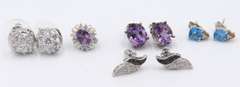 Group Lot of Sterling Silver Earrings