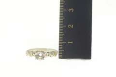 14K White Gold Vintage 1950's NOS 3.5mm Engagement Setting Ring