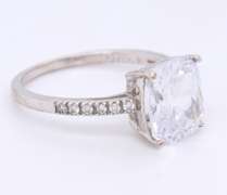 Lot of 2 Cubic Zirconia Engagement Rings