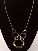 Creative Circle Rings Necklace in 14K Yellow Gold