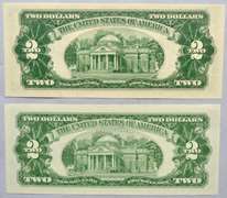 Choice CU 1953 B &1963 Star $2 Red Seal US Notes
