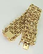 Incredible Wide, Fancy and Heavy 14K Bracelet