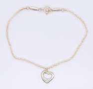 Tiffany & Co Elsa Peretti open Heart Charm Bracelet 11mm