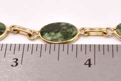 Tasteful Green Gemstone Bracelet in 14K Yellow Gold