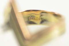 14K Yellow Gold Diamond Solitaire Tri Tone Zig Zag Unique Ring