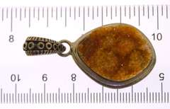 Sterling Silver Citrine Druzy Pendant