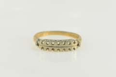 14K Yellow Gold Vintage NOS 1950's Tiered Band Setting Ring