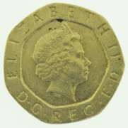 Lot of Five Elizabeth II DG REG FD 20 Pence UK Coin