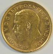 Scarce Choice BU 1915-S Australia Gold Half Sovereign