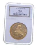 MS63 1751SO J Chile 8 Escudos - Graded NGC